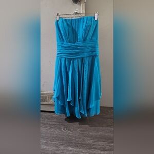 David's Bridal Elegant Teal Dress